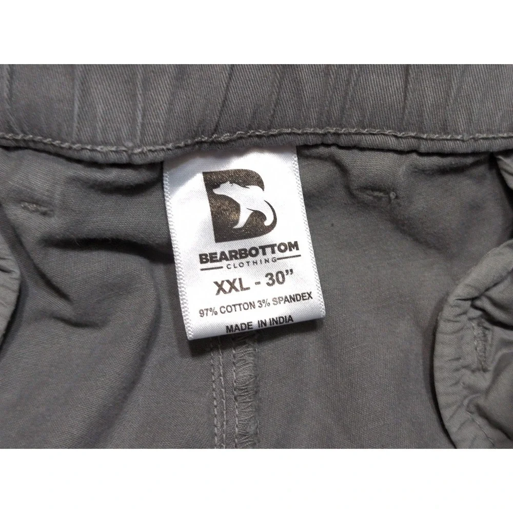 BearBottom Stretch Chino Pants Men XXL x 30 Grey Excellent Elastic Waist
